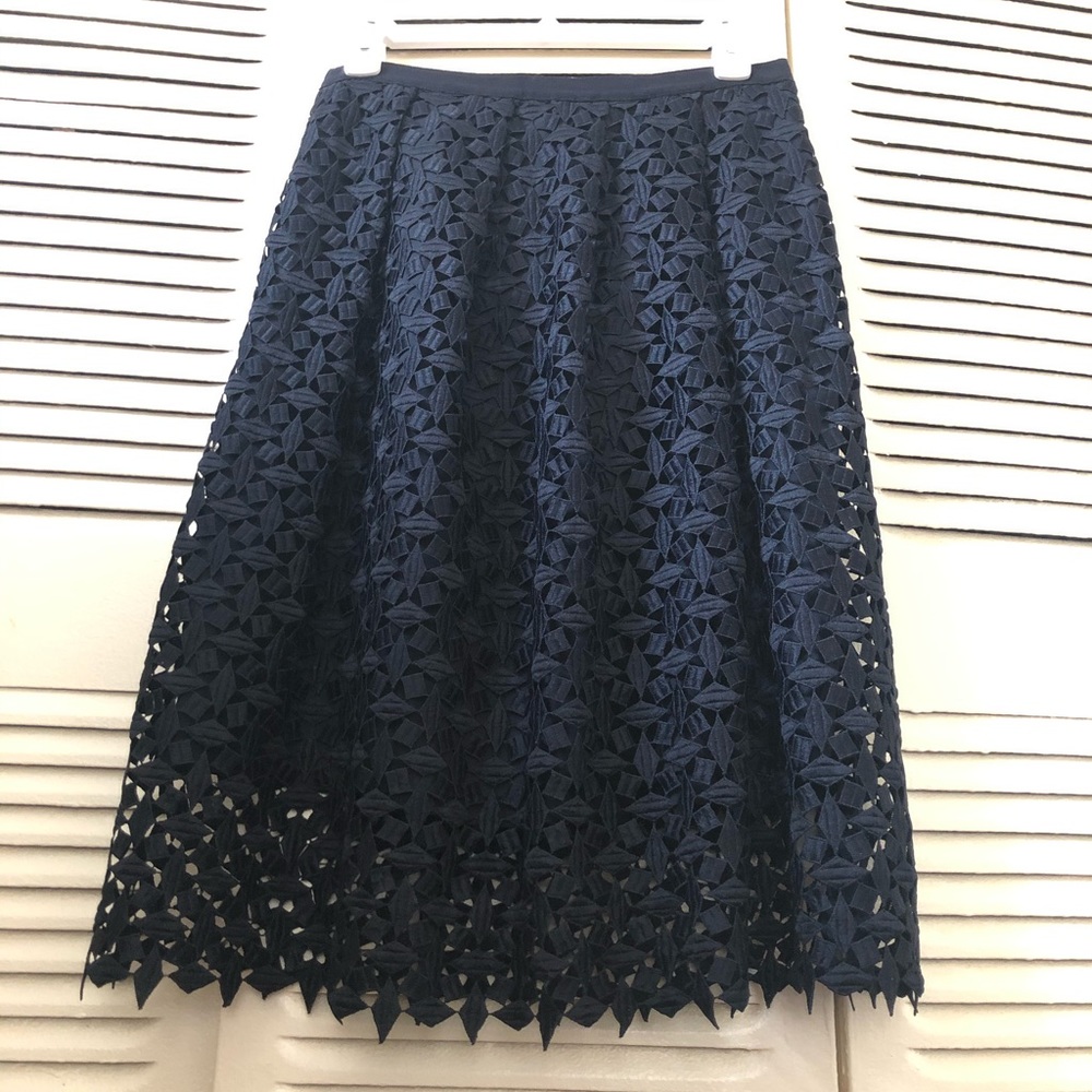 Ann Taylor blue navy skirt